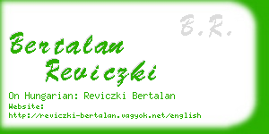 bertalan reviczki business card